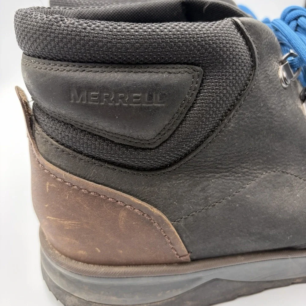 Merrell Epiction Chukka Boots Men's Size 12 Black Leather Lace Up  Hiking‎ Shoes
